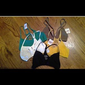 Free People Bralette Bundle! 5 bralettes!!!